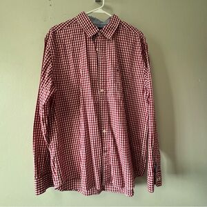Tommy Hilfiger Red and White Gingham Casual Shirt